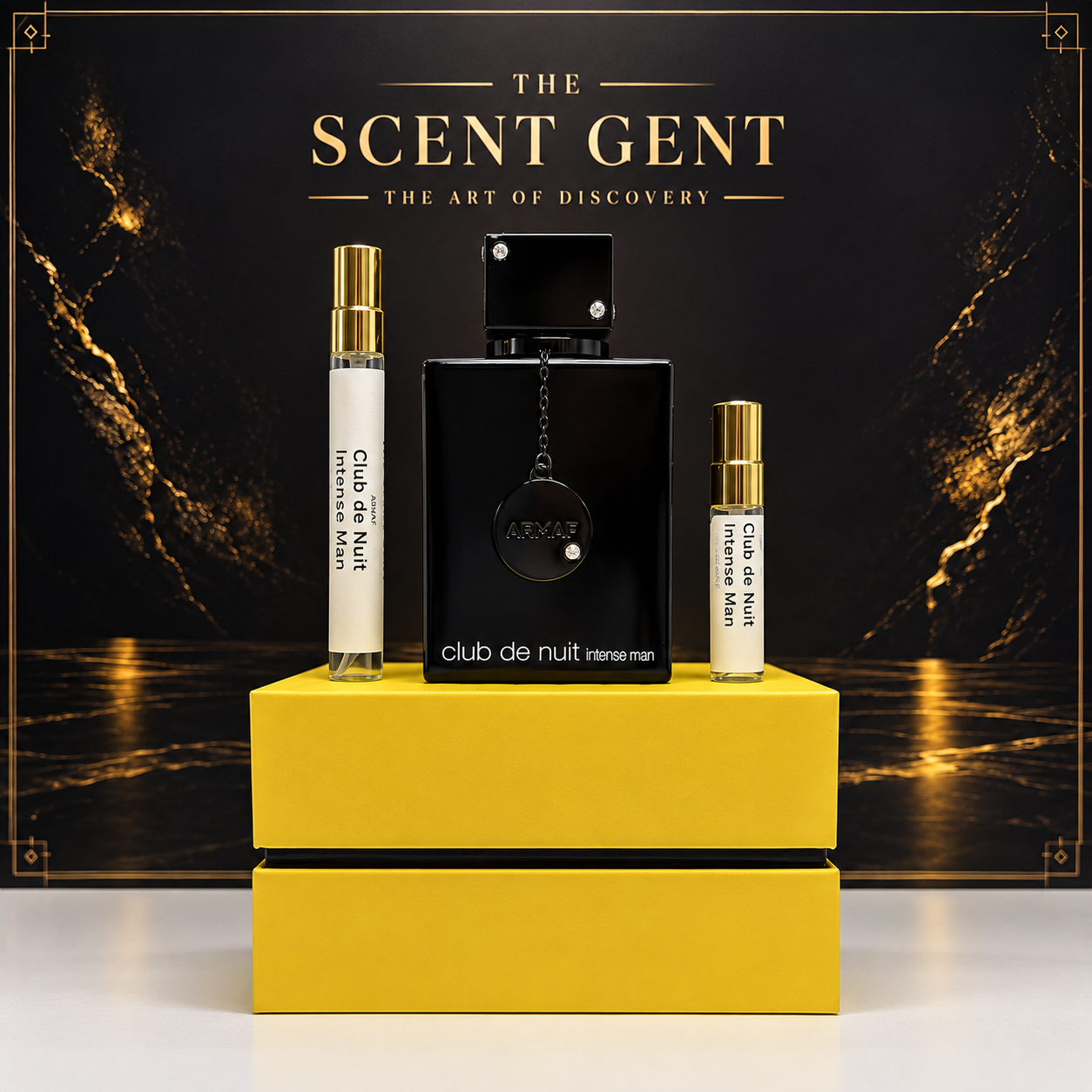 Armaf Club de Nuit Intense Man with 5 mL and 10 mL decants