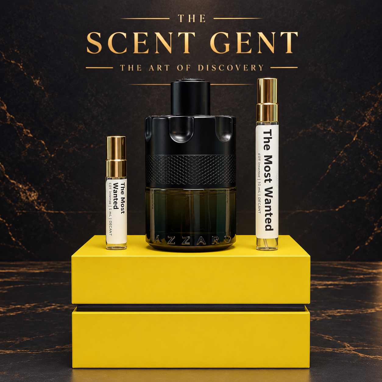 Azzaro The Most Wanted Eau de Toilette Intense with 5 mL and 10 mL decants